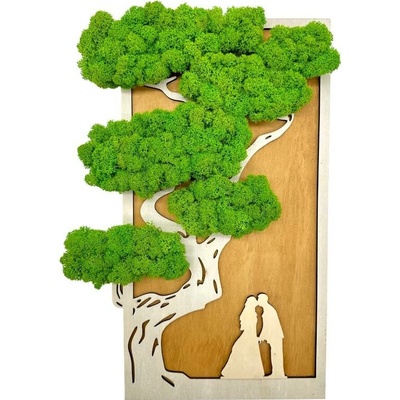 Machový obraz Svadba 40x25cm