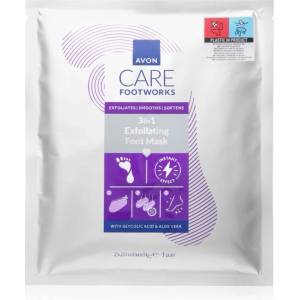 Avon Care Footworks регенерираща маска за крака и нокти 3 в 1 2x20ml