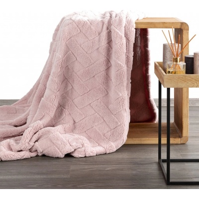 Eurofirany Caro pudrová Mikroplyš Deka 200x220