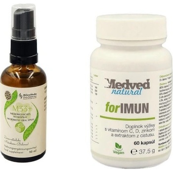 Medveď natural sprej M33+ 50 ml a forIMUN 60 kapsúl