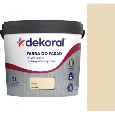 Dekoral Barva akrylová fasádní nástěnná 5 l béžová matná