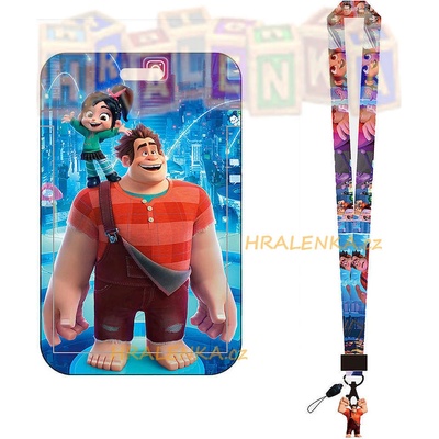 Šňůrka na krk 23371 s cedulkou Wreck It Ralph Raubíř Ralf