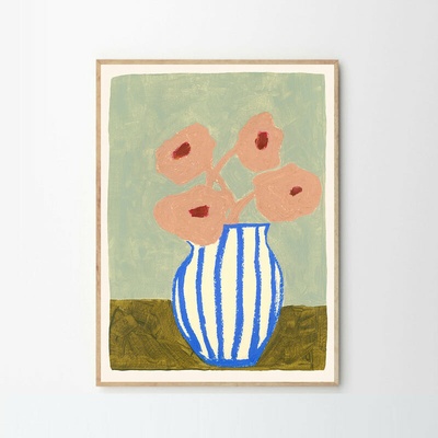 Moikka Plakát Pink Flowers by Carla Llanos A4 (21x27cm)