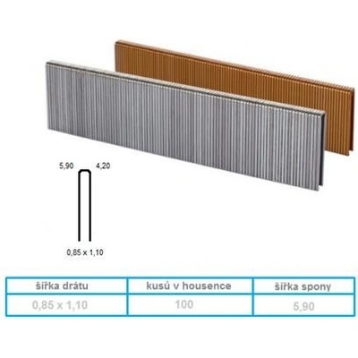 Spony 343/42 - 12 mm ZN PR