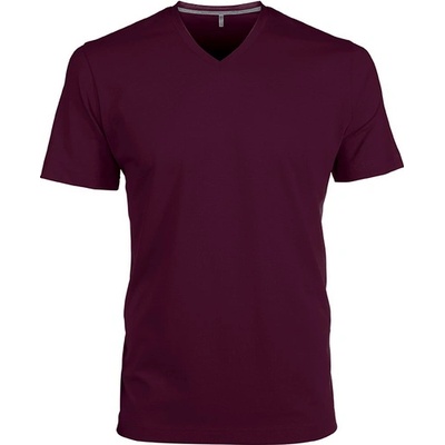 Kariban v-neck k357 / Мъжка тениска с къс ръкав - бордо xl (20k35705404)