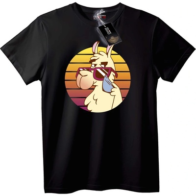 NOONEBRAND Тениска Ретро лама готина - 6XL, White