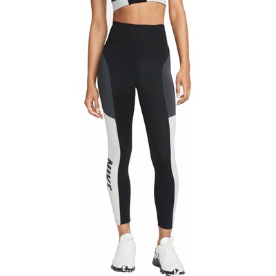 Dámske legíny Nike NK ONE DF MR 7/8 TGHT čierna,biela S