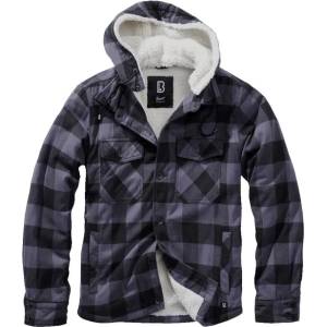 Brandit Lumberjacket яке с качулка, черно-сиво (3172.28)