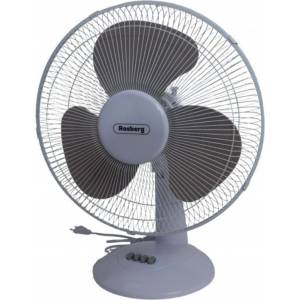 Rosberg Настолен вентилатор Rosberg R51760B16, 40W, 40 см, 3 скорости, Оцилация, Регулируем наклон, Бял/сив (551760B16W)