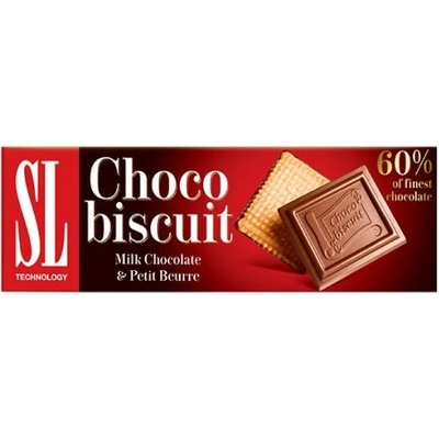 SL Technology Бисквити маслени заляти с млечен шоколад SL Technology 125гр
