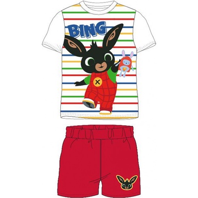Králíček bing licence Chlapecké pyžamo Králíček Bing bílá červená Bílá