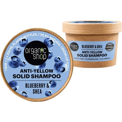 Organic shop Tuhý šampón Čučoriedka a bambucké maslo 60 g