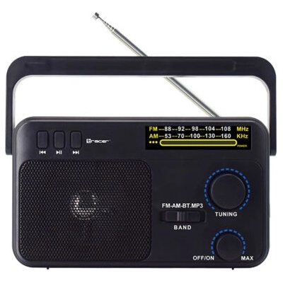 Tracer GTX100 SoundWave, FM/AM, Аудио плейър, Bluetooth, Черен, Преносимо радио (TRARAD47775)