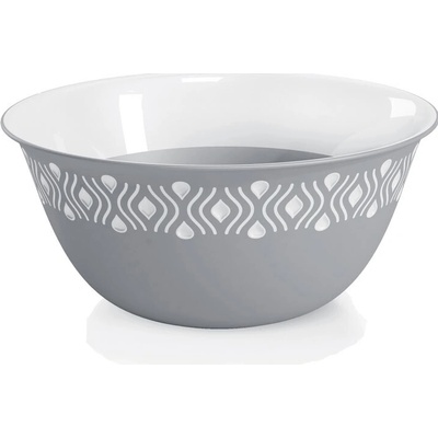 Stefanplast Plastová miska Tosca biela sivá 19 cm