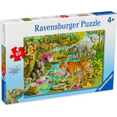 Ravensburger Пъзел Ravensburger от 60 части - Животните на Индия (05163)