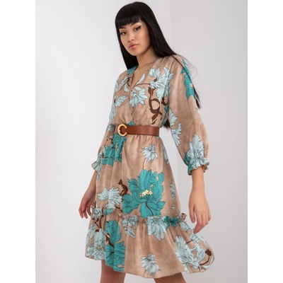 Dámske kvetinové mini šaty LC-SK-22K-3039.51P beige