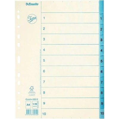 Registr ESSELTE A/4, karton 1–10, 69912