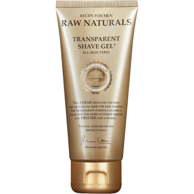 Raw Naturals Raw Naturals, Transparent, 100% vegan, Hydrating & Softening, Shaving Gel, 100 ml