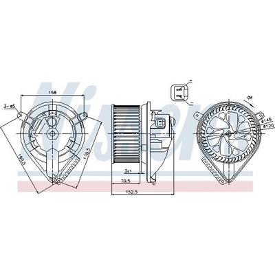 Vnitřní ventilátor NISSENS 87156