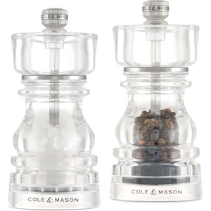 Cole & mason Комплект мелнички за сол и пипер LONDON - 13 см. - прозрачни (Cole-&;-Mason-H-233104)
