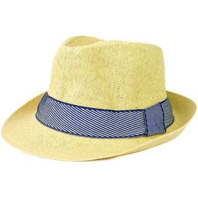 Slaměný trendy klobouk pro pány A-53 krémový