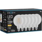 Mexen Vintis 6x Крушка с нажежаема жичка LED E27, G125, 12W, Топла - 2700K, 1560 lm, (L158-E27-1227-00x06)