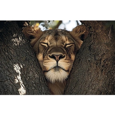 Obraz Decopanel Relaxed lion 90x58cm