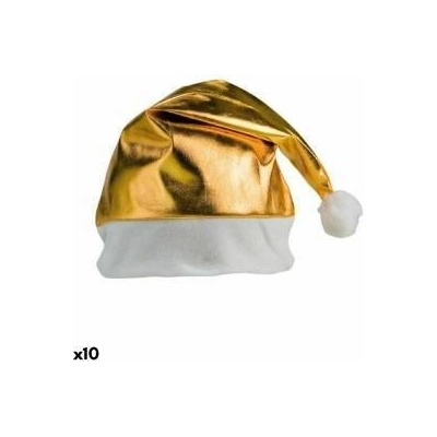 BigBuy Christmas Метална Шапка Дядо Коледа 149833 (10 броя) Цвят Сребрист