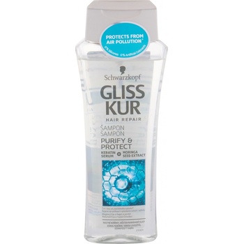 Schwarzkopf Gliss Kur Kur Purify and Protect šampón na poškodené vlasy 250 ml