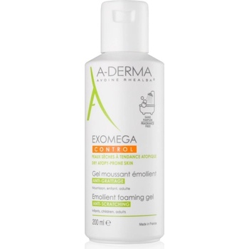 A-derma Exomega Control zvláčňující pěnivý gel 200 ml