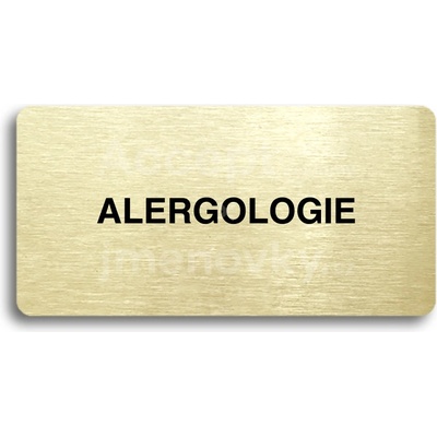 ACCEPT Piktogram ALERGOLOGIE - zlatá tabulka - černý tisk bez rámečku