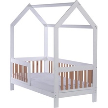 Drewex Detská buková posteľ so zábranou Casa Bambini 160x80x174 cm