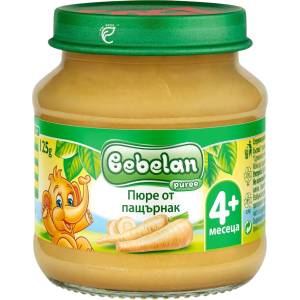 Bebelan Био пюре Bebelan - Пащърнак, 4 м+, 125 g (8586019165944) - ozone