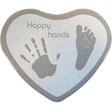 HAPPY HANDS Sada pro otisky 2D Heart Silver/White