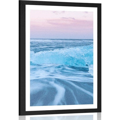 Plakát s paspartou ledový oceán - 30x45 black