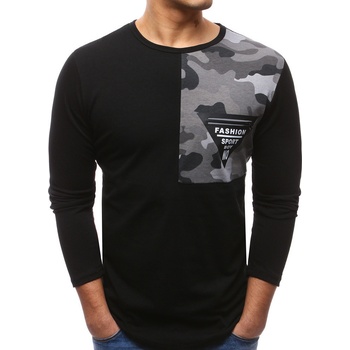 Basic triko s army detailem na rameni lx0450 černá