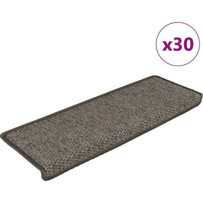 vidaXL Samolepicí rohože na schody Sisal-Look 30 ks Šedá a béžová