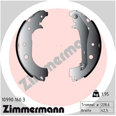 Sada brzdových čeľustí ZIMMERMANN 10990.160.3 (109901603)