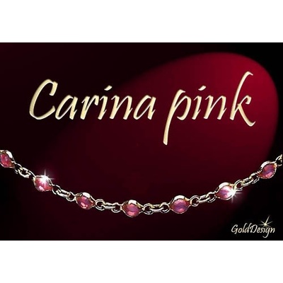 Gold Design Carina pink řetízek zlacený (GD77)
