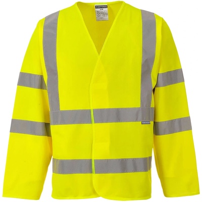 Portwest hi-vis c473 / Светлоотразителна блуза, жилетка с дълъг ръкав - hv жълто s/m (c473yers/m)