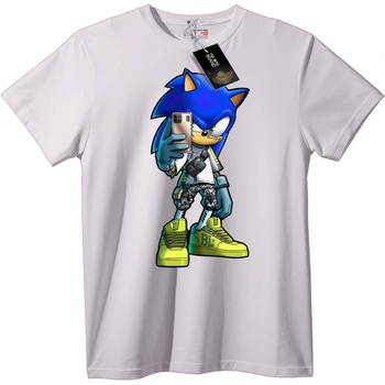 NOONEBRAND Тениска Sonic селфи - M, Black