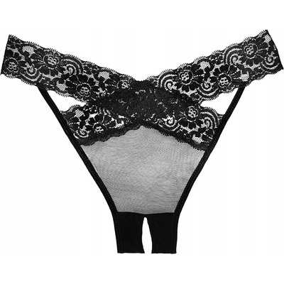 Allure Crotchless Desire Panty Black