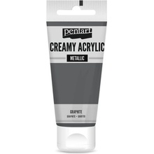 Pentart Krémová akrylová barva metalická 60 ml GRAFITOVÁ