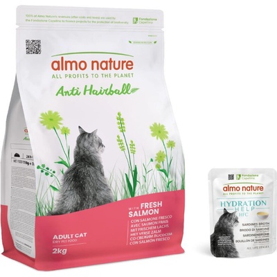 Almo nature HOLISTIC cat adult anti-hairball čerstvý losos 2 kg
