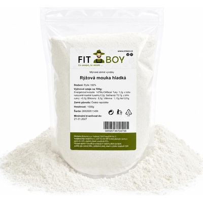 Fitboy Ryžová múka hladká 1 kg
