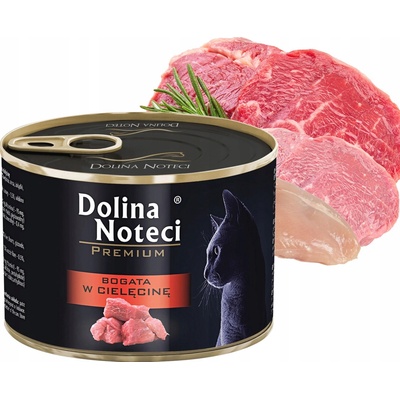 DOLINA NOTECI Premium Krmivo bohaté na teľacinu pre dospelé mačky 185 g