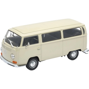 Welly Метална количка Welly - 1972 Volkswagen Bus T2, кремава, 1: 24 (22472W)