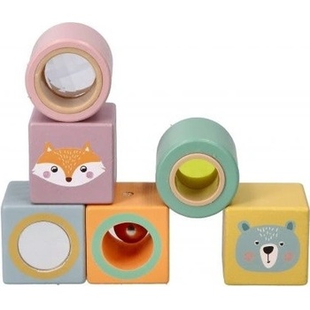 Adam Toys drevené kocky s rolničkou