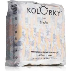Kolorky Day Brushes еднократни ЕКО пелени размер S 8-13 Kg 19 бр