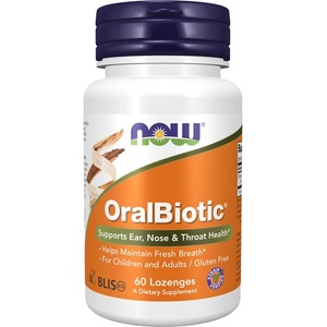 NOW NOW OralBiotic, 60 Lozenges